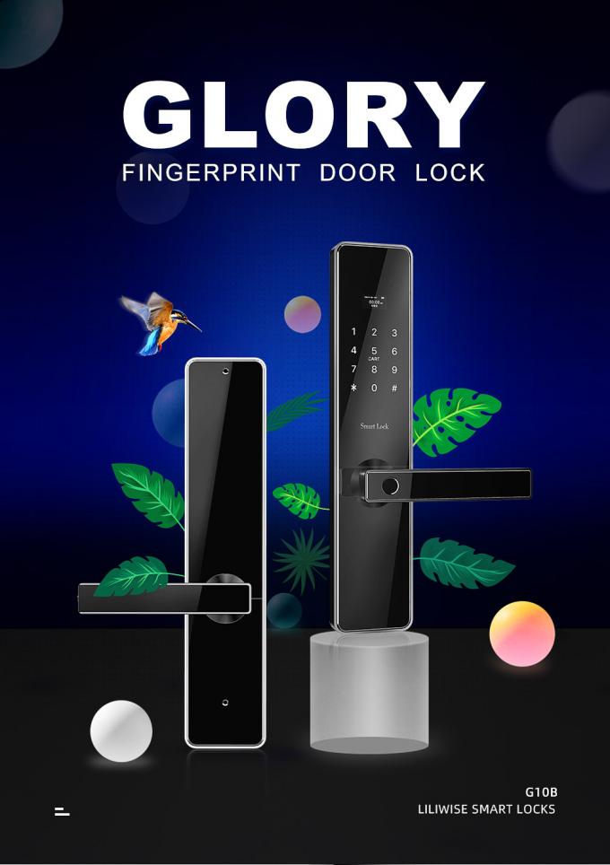 สมาร์ทล็อคประตูอิเล็กทรอนิกส์รหัสลายนิ้วมือล็อค / RFID กันน้ำสลับควบคุมล็อคประตูสำหรับใช้ในครัวเรือน 0