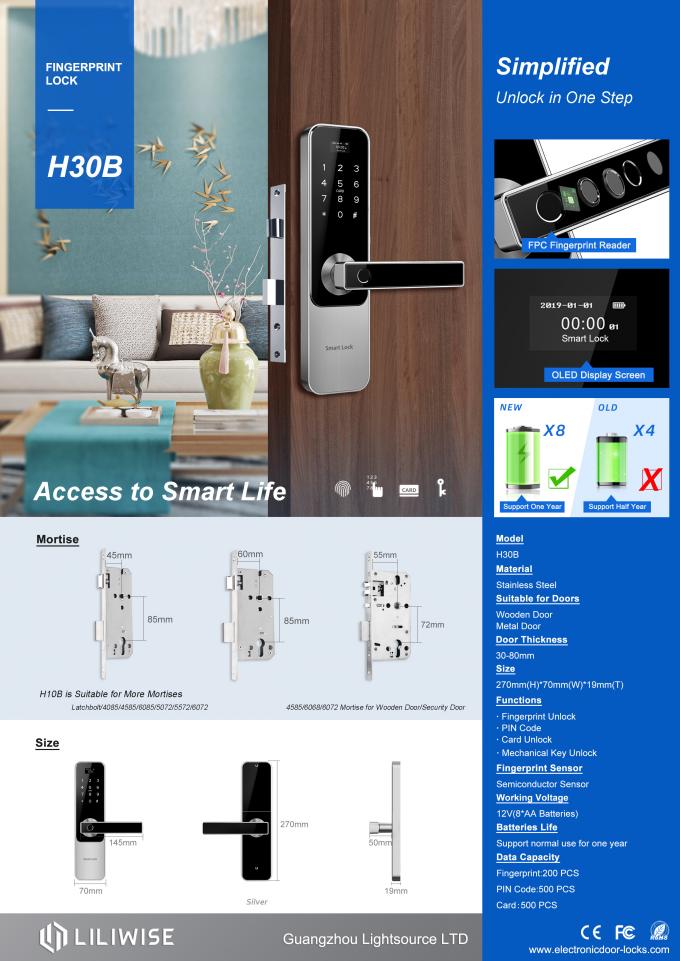 ความปลอดภัยสูงไฟฟ้าลายนิ้วมือล็อคประตูสัมผัสแผงดิจิตอลรหัสล็อคประตูสำหรับบ้าน 0