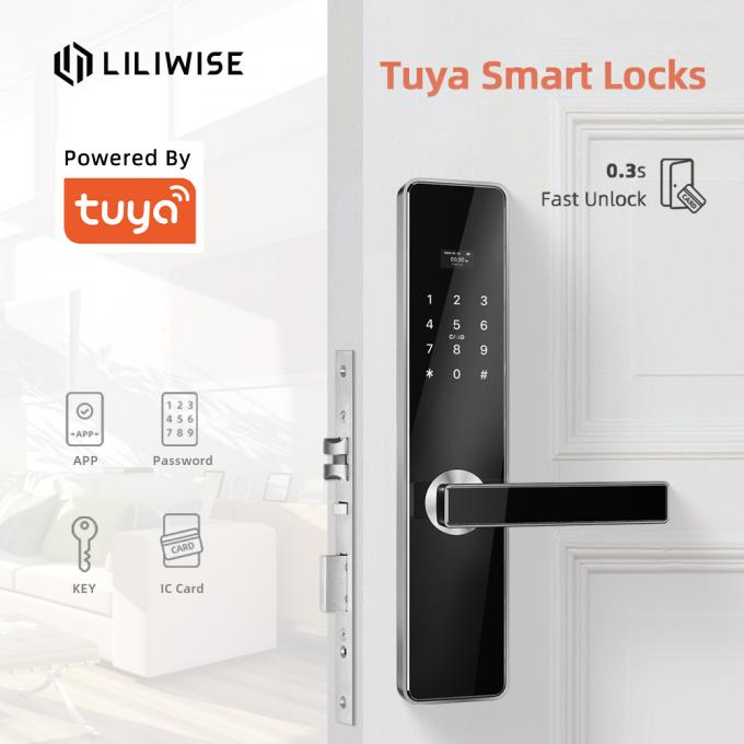 Wifi Tuya สมาร์ทล็อคประตูอิเล็กทรอนิกส์รหัสล็อคกุญแจ 0
