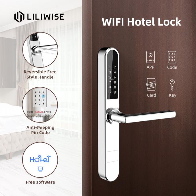 รหัสบลูทู ธ อัจฉริยะ WIFI โรงแรมล็อค RFID โดยไม่มีระบบโรงแรม 2