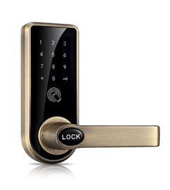 ความปลอดภัยสูงล็อคประตูบลูทู ธ สนับสนุนบัตร IC ดิจิตอลรหัสผ่านสำหรับประตูหน้า