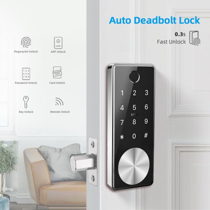 การรักษาความปลอดภัยสมาร์ทอัตโนมัติ Deadbolt ล็อคประตู / WiFi APP ล็อคประตูอิเล็กทรอนิกส์ 1