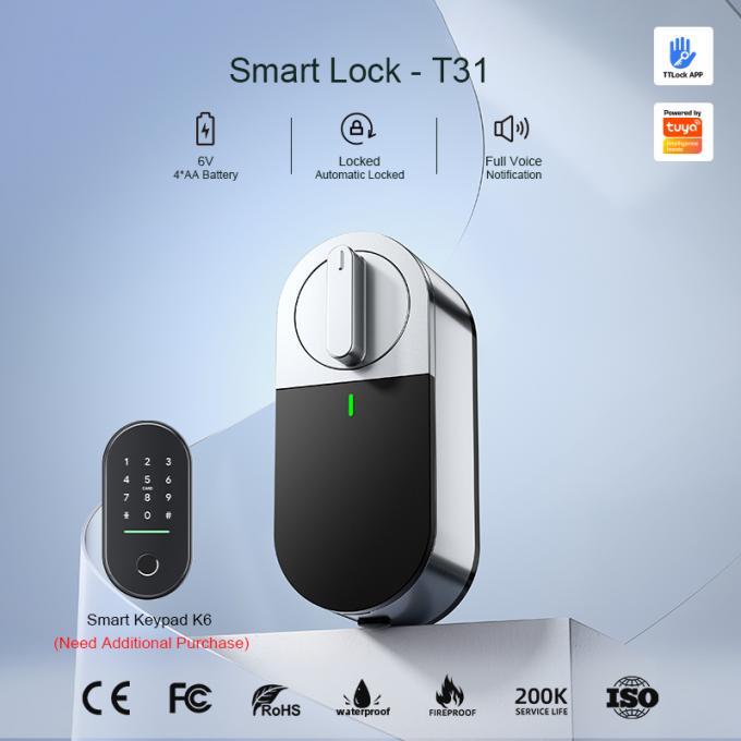 Liliwise OEM ODM Retrofit Smart Lock ล็อคประตูดิจิทัล ล็อคประตูอิเล็กทรอนิกส์ มอเตอร์สล็อคประตูสมาร์ท 0