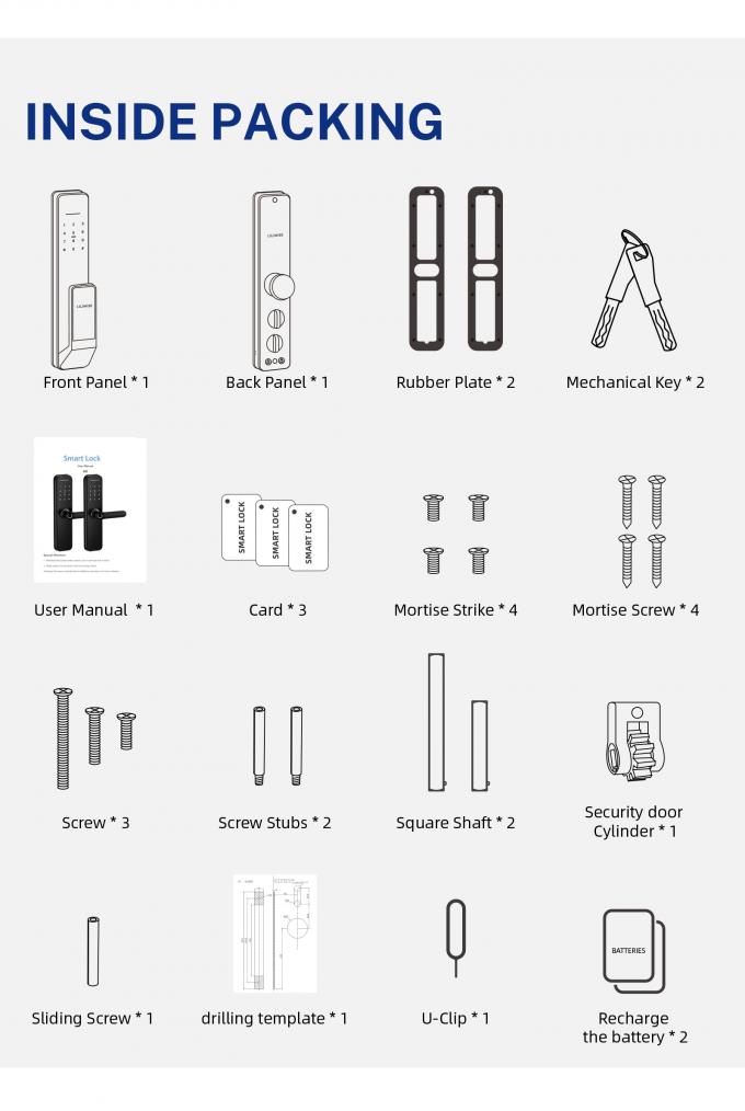 Liliwise Security Digital Doorbell Tuya Wifi Smart Fingerprint Lock Face Recognition Camera กล้องจับหน้า กล้องจับประตู กล้องจับประตู 34