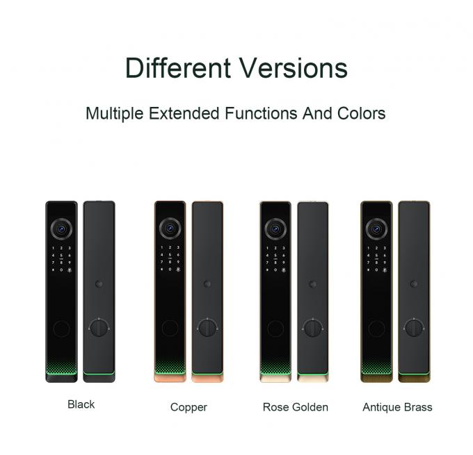 ลิลิวิส อัตโนมัติเต็ม ลักชัวร์ อิเล็กทรอนิกส์สมาธิ การเข้าประตูล็อค Wifi Ble ทาลายนิ้วมือ Tuya TTlock Smart Door Lock กับกล้อง 4