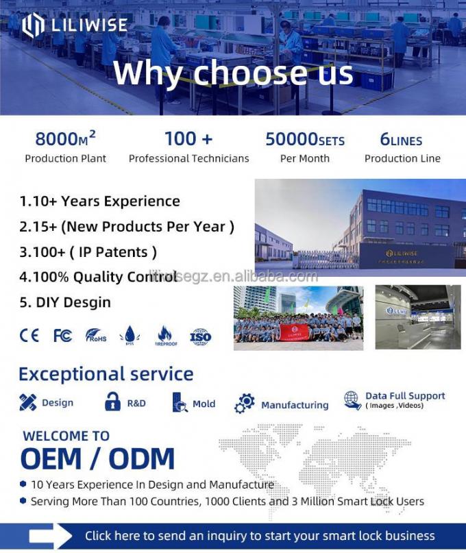 Liliwise กันน้ํา Tuya APP WiFi BLE ล็อคลายนิ้วมือสมาร์ท ล็อคประตูสลิมล็อคสําหรับโปรไฟล์แคบ ประตูอลูมิเนียม ประตูไม้ 0