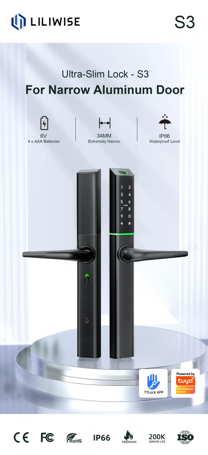 Liliwise Custom กันน้ํา อลูมิเนียม อิเล็กทรอนิกส์ล็อคภายนอก Tuya Ttlock วัตถุล็อคสมาร์ท 2