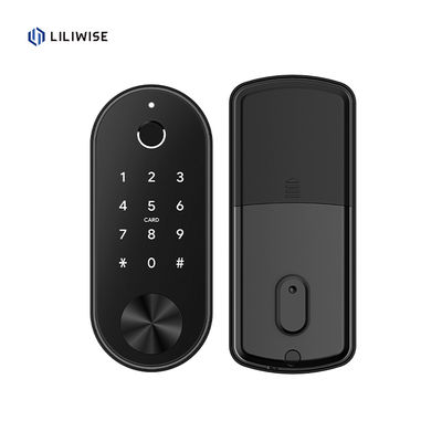 Liliwise Smart Door Lock with 6V Battery 35~55mm Door Thickness and 200 Fingerprint Capacity Auto Deadbolt Electronic Door Lock