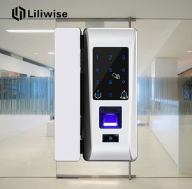 ประตูกระจกลายนิ้วมือล็อคประตูหน้าจอสัมผัสรหัสผ่านรหัสบัตร RFID Keyless