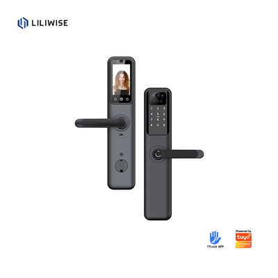 ล็อคประตูสมาร์ทด้วยลายนิ้วมือ WiFi Bluetooth สําหรับประตูไม้เหล็ก