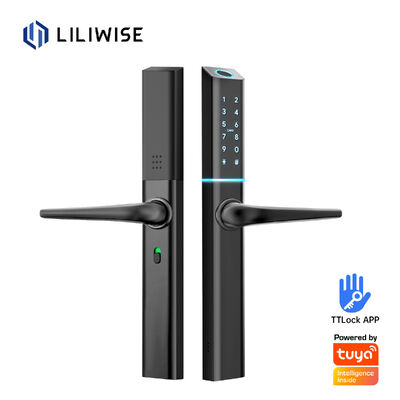 LILIWISE คุณภาพดี ผู้ผลิต ล็อคสมาร์ท 2025 Tuya Wifi BLE ล็อค TTLOCK กันน้ํา ล็อคประตูสมาร์ท Slim