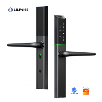 Wifi Remote Ttlock Fingerprint อัลตร้าสลิม อลูมิเนียม Tuya ประตูเลื่อน