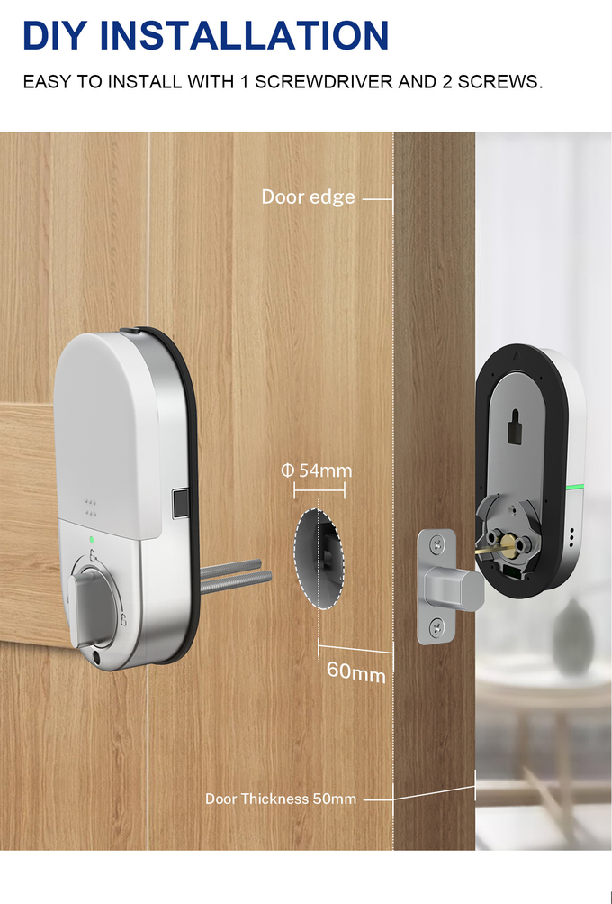 Inteligente Bluetooth Digital Door Lock สำหรับโรงแรมอพาร์ทเมนท์ 3